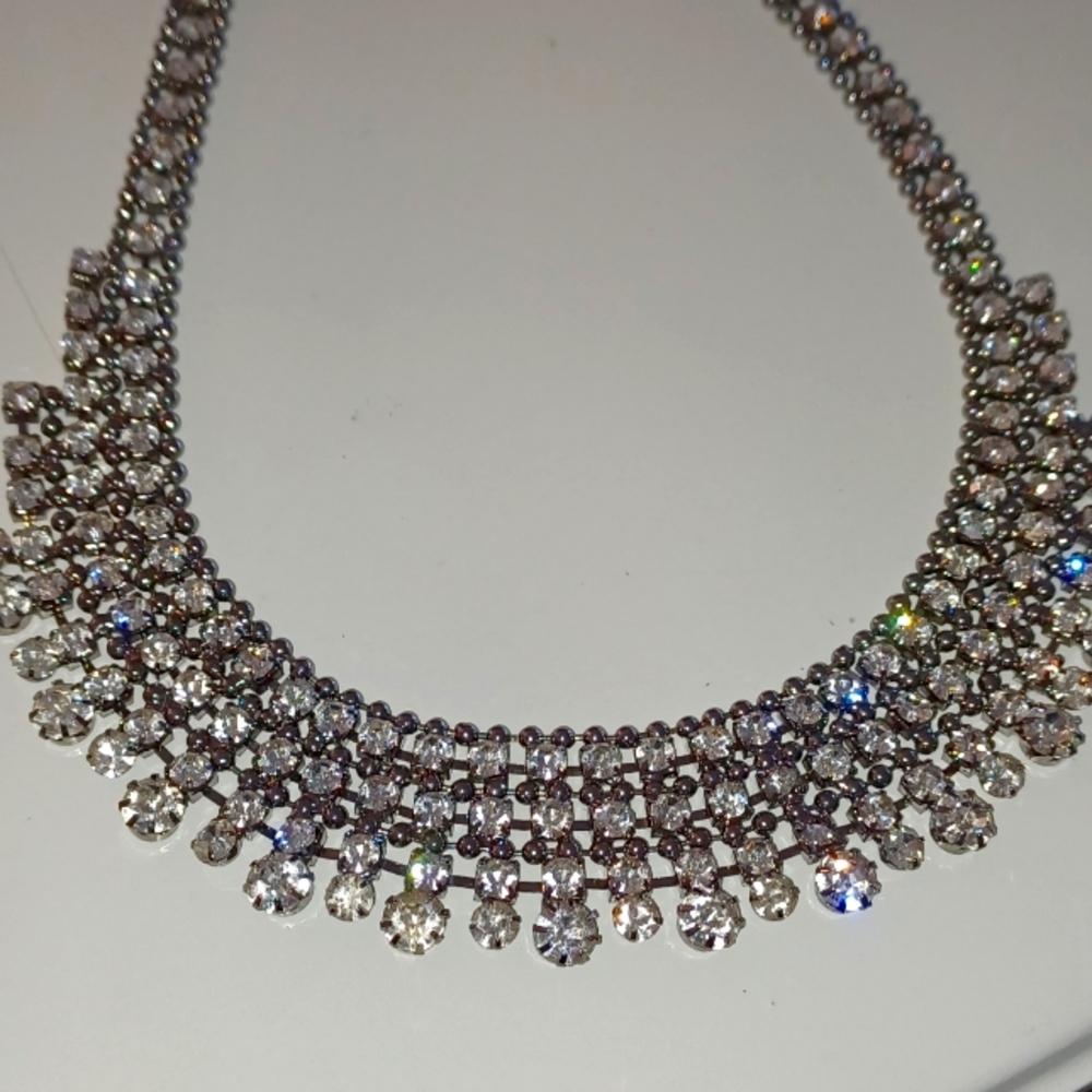 Dazzling costume rhinestone necklace
